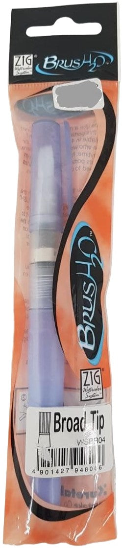 Pincel Brush H²O Acuarela c/Deposito Agua Plano Ancho ZIG® Kuretake® WSBR04J Pieza 4901427948066 01