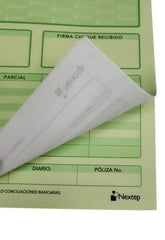 Block Póliza Cheques paquete c/3 25 Juegos ½ Oficio Nextep® NE-038H 7501811276606 4