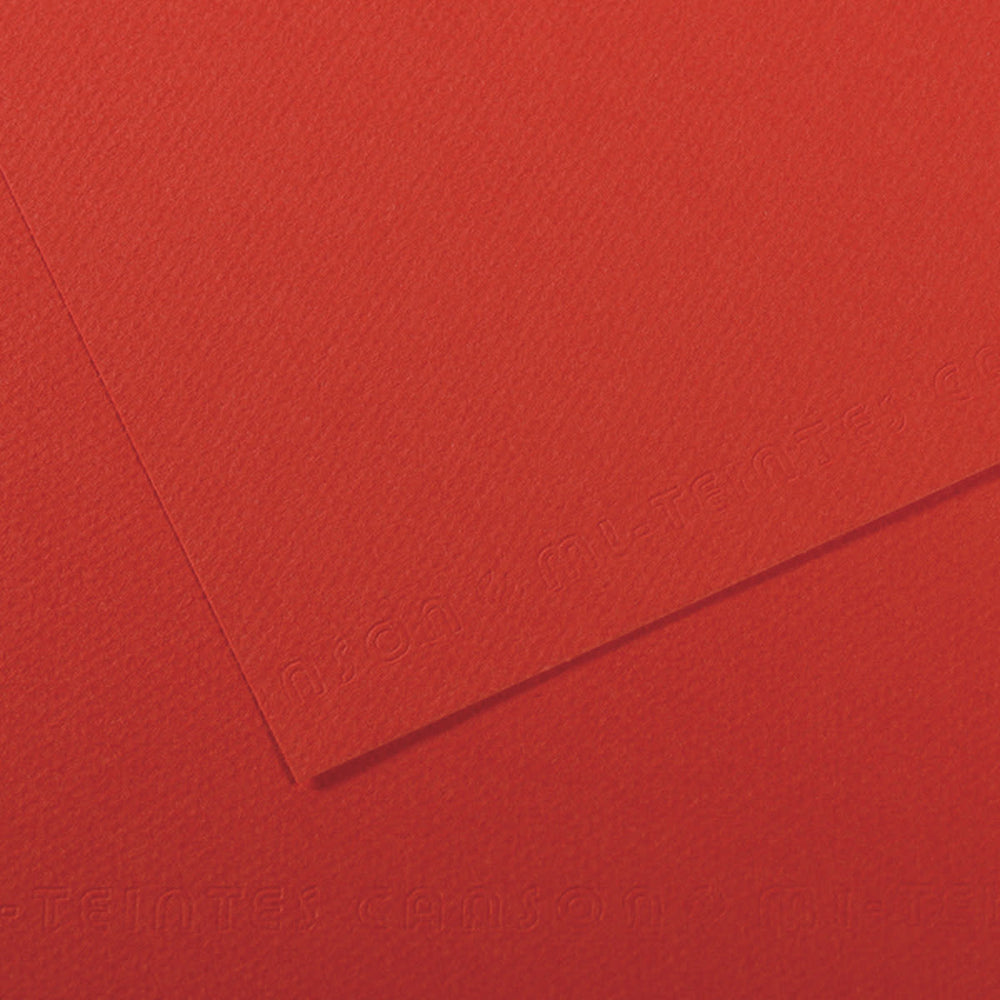 Cartulina Mi-Teintes® 506 Coquelicot 160g Amapola 50×65cm Canson® C31032S111 Hoja 3148953212549 01