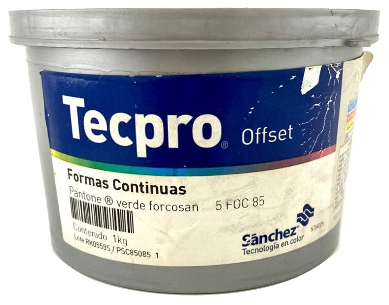 Tinta tono Pantone®formas Forcosan 1kg Verde 5 FOC 85-1 Sanchez® PSC85085 1 Kilo 01