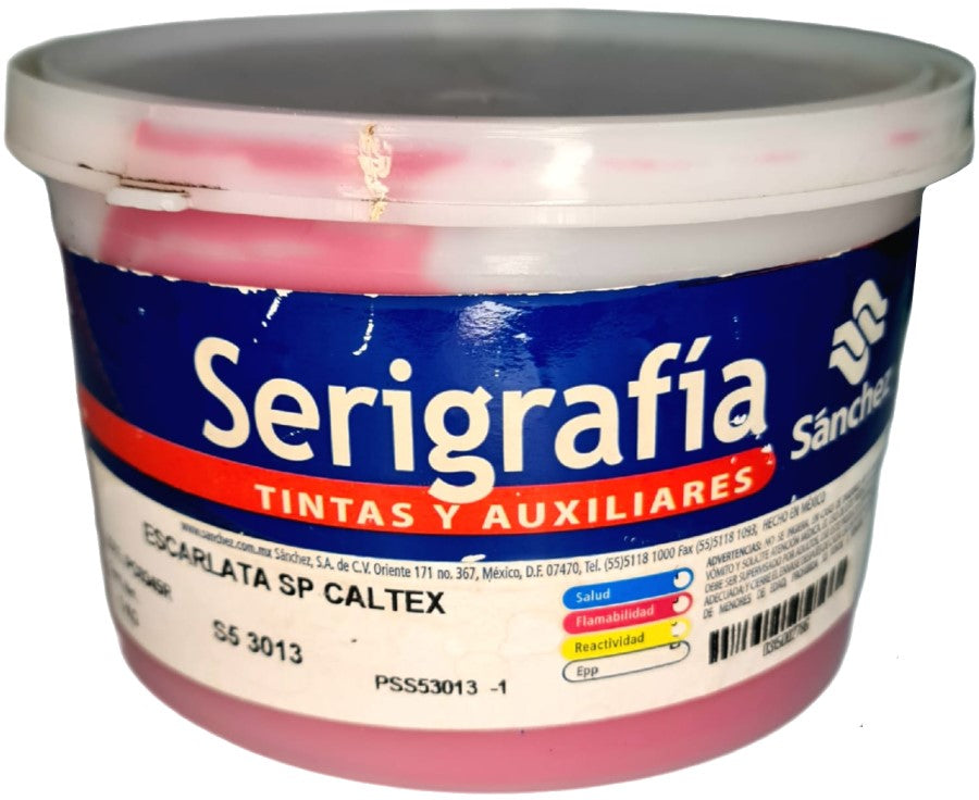 Tinta Serigrafía Caltex 1kg Escarlata S5 3013 Sanchez® PSS53013 1 Kilo 02