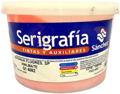 Tinta SerigrafíaVinilMate Fluorescente 1kg Naranja Neón Q1 4082 Sanchez® PSQ14082 1 Kilo 01