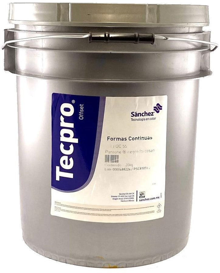 Tinta tono Pantone®formas Forcosan 20kg Negro 1 FOC 55-2 Sanchez® PSC81055 2 Cubeta 01