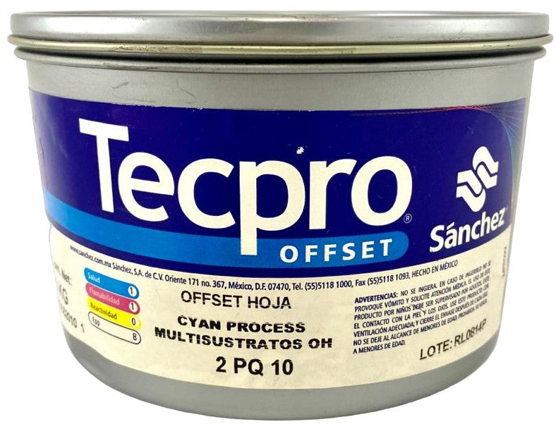 Tinta Process Sustratos No Absorbentes 1kg Cyan 2 PQ 10 Sanchez® PSC52010 1 Kilo 01
