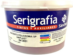 Tinta Serigrafía Uniplast 1kg Magenta Policro Q4 3051 Sanchez® PSQ43051 1 Kilo 01