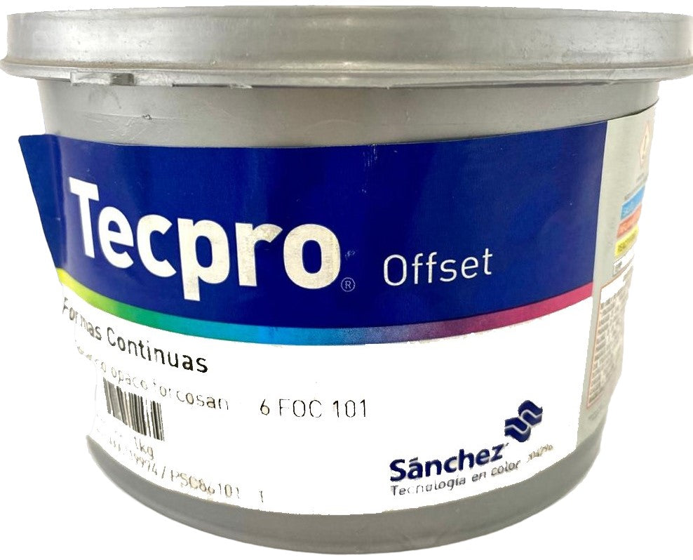 Tinta tono Pantone®formas Forcosan 1kg Blanco Opaco 6 FOC 101 Sanchez® PSC86101 1 Kilo 01