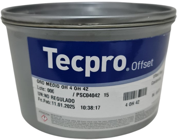 Tinta tono Pantone® Metal 1.5kg Oro Medio OH 4 OH 42 Sanchez® PSC04042 15 Lata cilíndrica 01