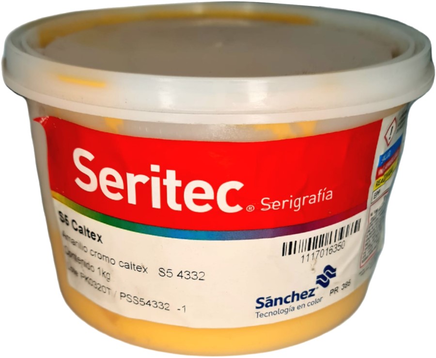 Tinta Serigrafía Caltex 1kg Amarillo Cromo S5 4013 S5 Sanchez® PSS54332 1 Kilo 01