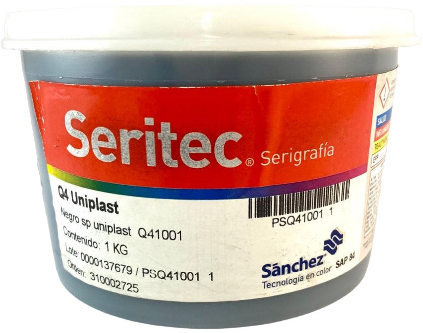 Tinta Serigrafía Uniplast SP 1kg Negro Q4 1001 Sanchez® PSQ41001 1 Kilo 01