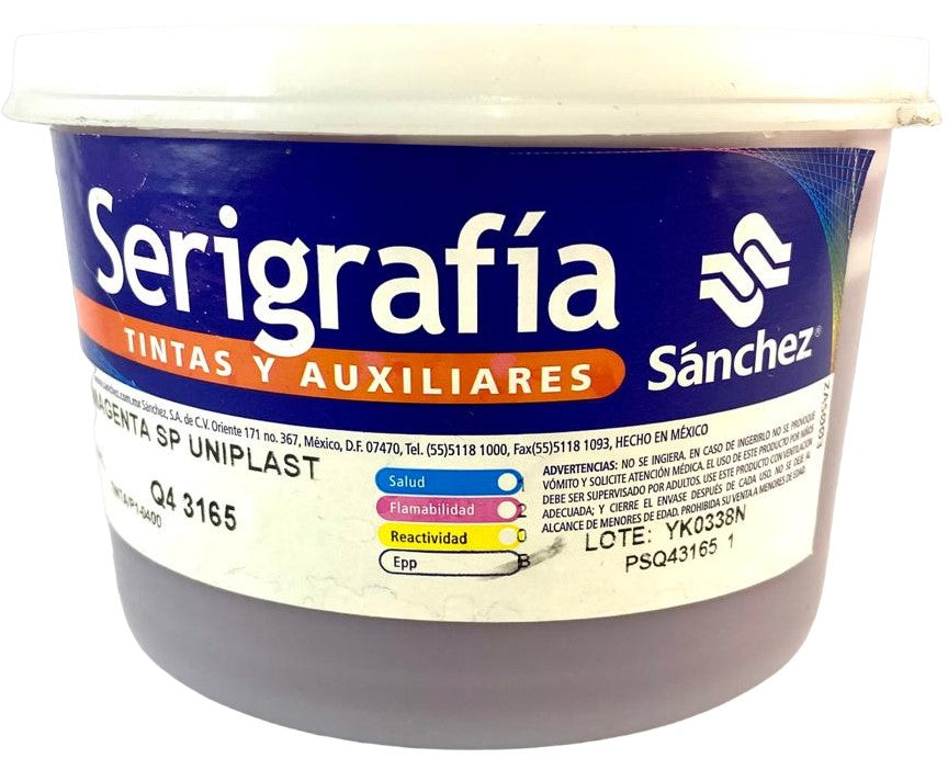 Tinta Serigrafía Uniplast SP 1kg Magenta Q4 3165 Sanchez® PSQ43165 1 Kilo 01
