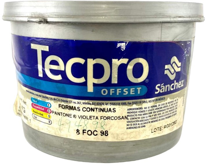 Tinta tono Pantone®formas Forcosan 1kg Violeta 8 FOC 98-1 Sanchez® PSC88098 1 Kilo 01
