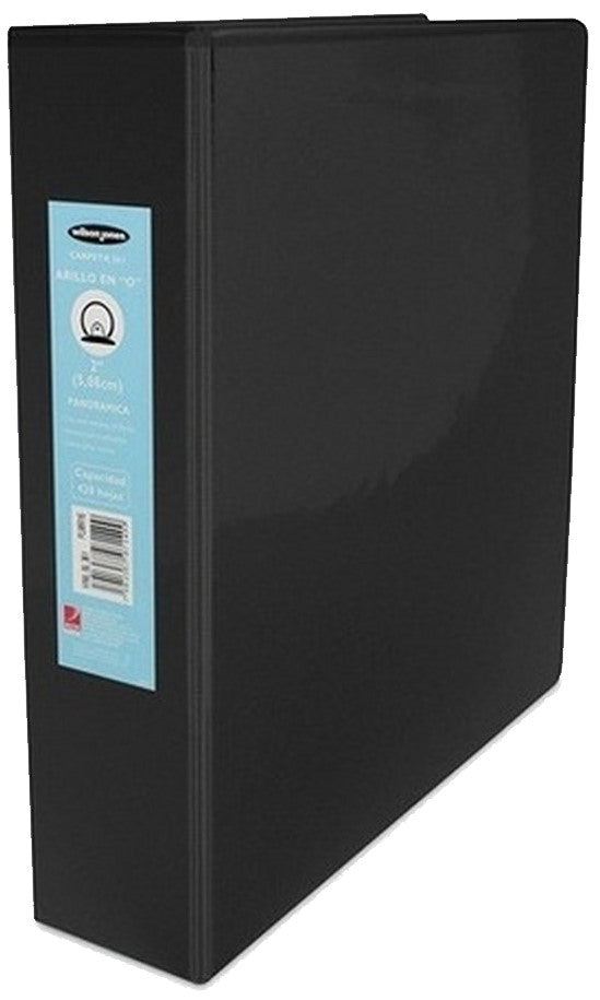 Carpeta 3 Argollas "O" Accovinil #361 2" Negro Brillante Carta Wilson Jones® P0256 Pieza 75013570025