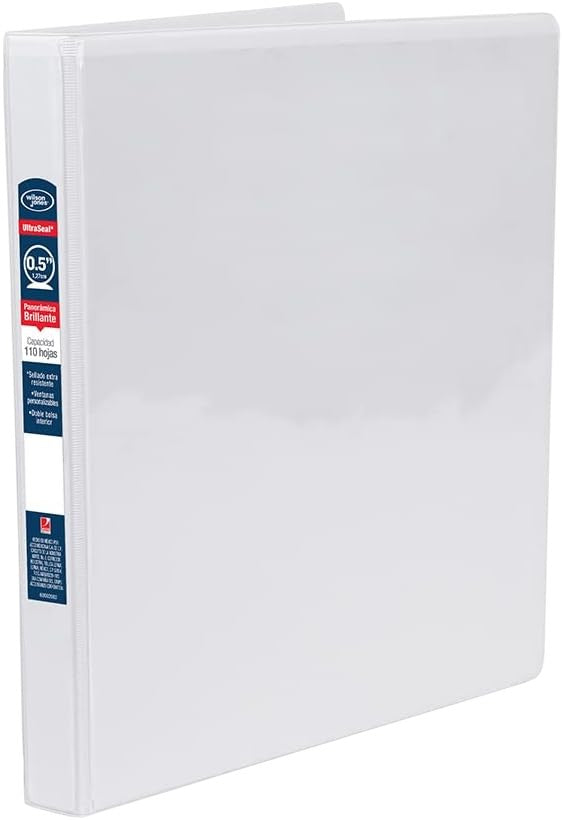 Carpeta 3 Argollas "O" Accovinil #361 Dp 0.5" Blanco Brillant Carta Wilson Jones® P3129 Pieza 750135