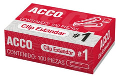 Clips Standard Galvanizado c/100 #1 32mm ACCO® Caja 7501357016506 01