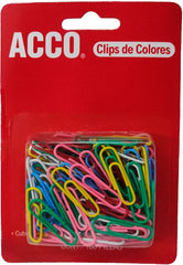 Clips Metal Forrado de Vinil c/100 Colores 28mm ACCO® P6130 Paquete 50505725229