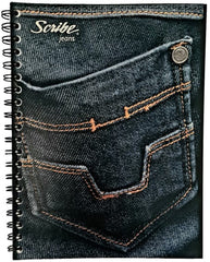 Cuaderno Profesional Espi Jeans Textil Semi Rigida 100 hojas Cuadro 5mm Scribe® 3942 Pieza 7506129417642