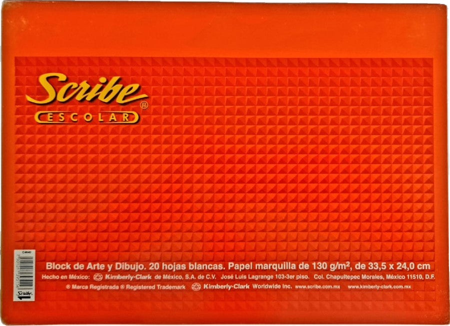 Block p/Dibujo Marquilla Pegado 20 hojas 33.5×24cm Scribe® 4640 Pieza 7501017395156 01