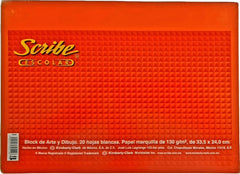 Block p/Dibujo Marquilla Pegado 20 hojas 33.5×24cm Scribe® 4640 Pieza 7501017395156 01