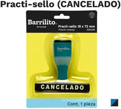 Sello c/leyenda de goma simple "CANCELADO" Barrilito® 30003B Pieza 7501214915232 01