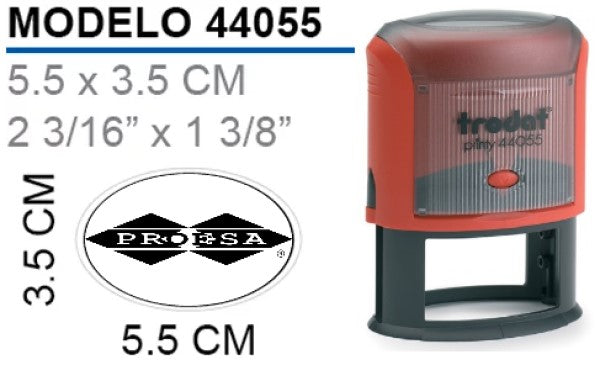 Sello Tinta Automática Printy Opaque Rojo/Negro 55×35mm Trodat® 44055 Pieza 92399865759 2