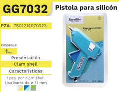 Pistola p/Silicon Eléctrica 120v PE-40w barraØ11mm Barrilito® GG7032 Pieza 7501214970323 2