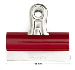 Broche Sujeta Papel Bulldog #300 Rojo 68mm Baco® BR003 Pieza 7501174910032 01