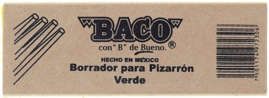 Borrador p/Pizarrón Amarillo Madera Baco® GS022 Pieza 7501174972306 01