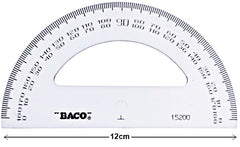 Transportador de Plástico 180° T-15200 12cm Baco® TR002 Pieza 7501174950137 01