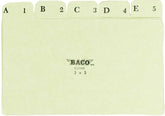 Guía p/Archivo Pressboard Alfanumérica c/25 Verde Claro 3×5" Baco® CP096 Paquete 7501174916522 01
