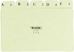 Guía p/Archivo Pressboard Alfanumérica c/25 Verde Claro 3×5" Baco® CP096 Paquete 7501174916522 01