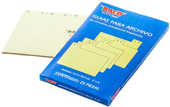 Guía p/Archivo Pressboard Alfanumérica c/25 Verde Claro 5×8" Baco® CP098 Paquete 7501174916546 01