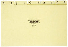 Guía p/Archivo Pressboard Alfanumérica c/25 Verde Claro 5×8" Baco® CP098 Paquete 7501174916546 02