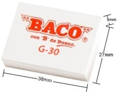 Borrador G-30 Medio Blanco 38×27×9mm Baco® GO002 Pieza 7501174994100 01