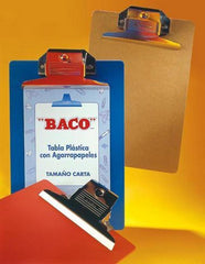 TablaAgarraPapel Plástico Broche Alambre Colores Carta Baco® TB014 Pieza 7501174914108 01