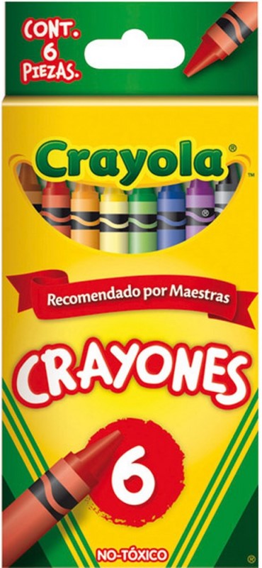Crayón Estándar Colores Est.c/6 Crayola® 523006 Estuche 7501058201003 01