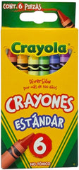 Crayón Estándar Colores Est.c/6 Crayola® 523006 Estuche 7501058201003 01