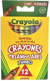 Crayón Triangular Jumbo Colores Est.c/12 Crayola® 524312 Caja 7501058243126 01