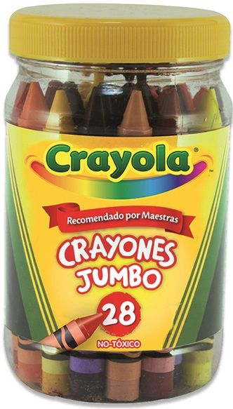 Crayón Jumbo Bote Colores Est.c/28 Crayola® 520328 Contenedor plástico 7501058201539