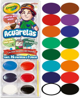 Acuarelas en Plástico c/Pincel Colores Est.c/16 Crayola® 530516 Estuche 7501058253163 01