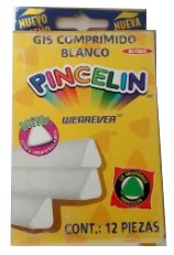Gis Comprimido Triangular Blanco c/12 Pincelín® Pieza 7501030642626 01