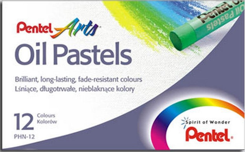 Gis p/Arte Pastel de Aceite c/12 Colores Pentel® PHN-12 Estuche 4711577003573 01