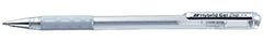 Bolígrafo Gel c/Tapa Hybrid Metallic Grip Plata 0.8mm Pentel® K118-Z Pieza 3474377923113