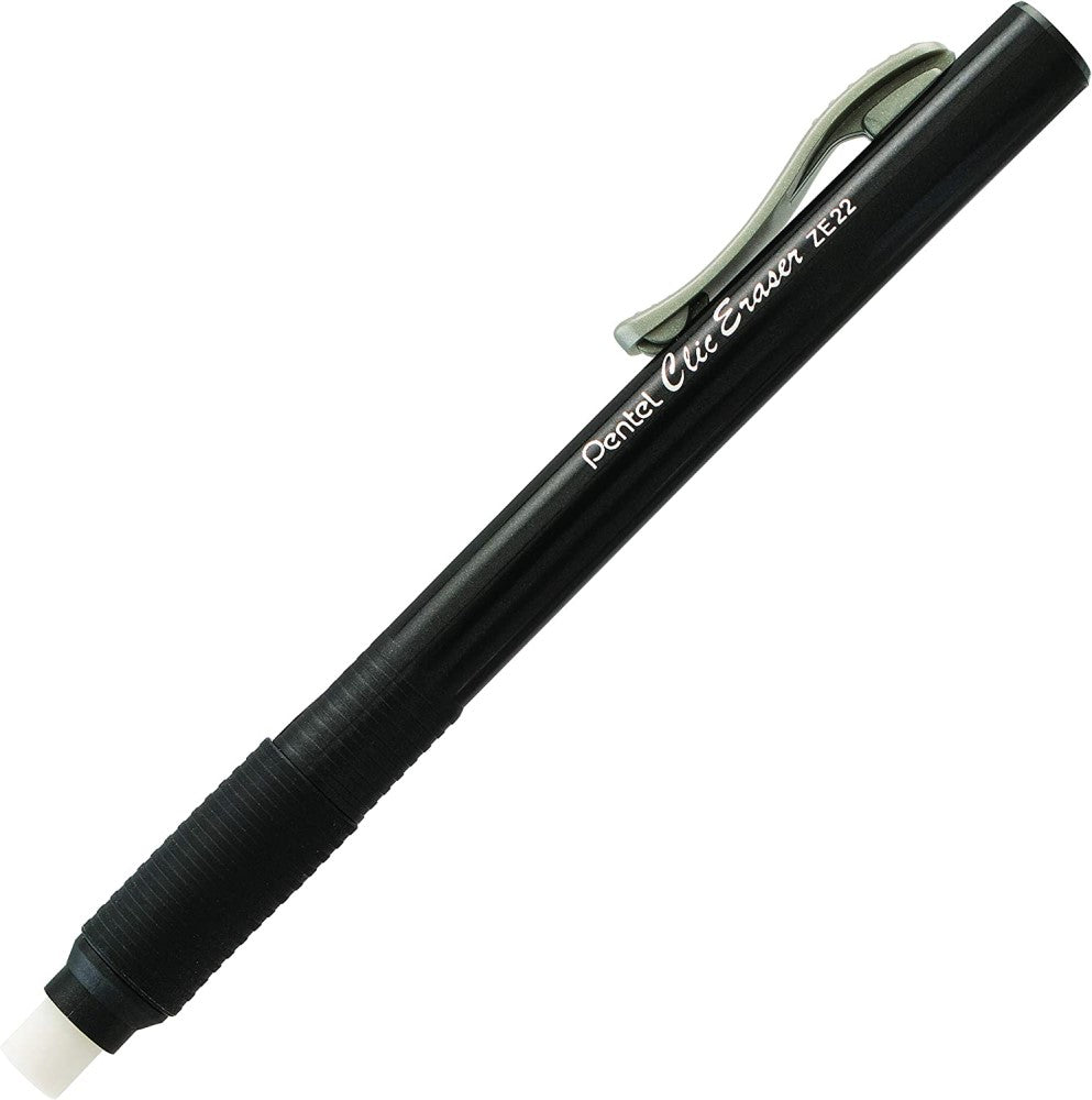 Borrador tipo Lápiz Clic Eraser Grip Negro Pentel® ZE22-A Pieza 72512178416 01