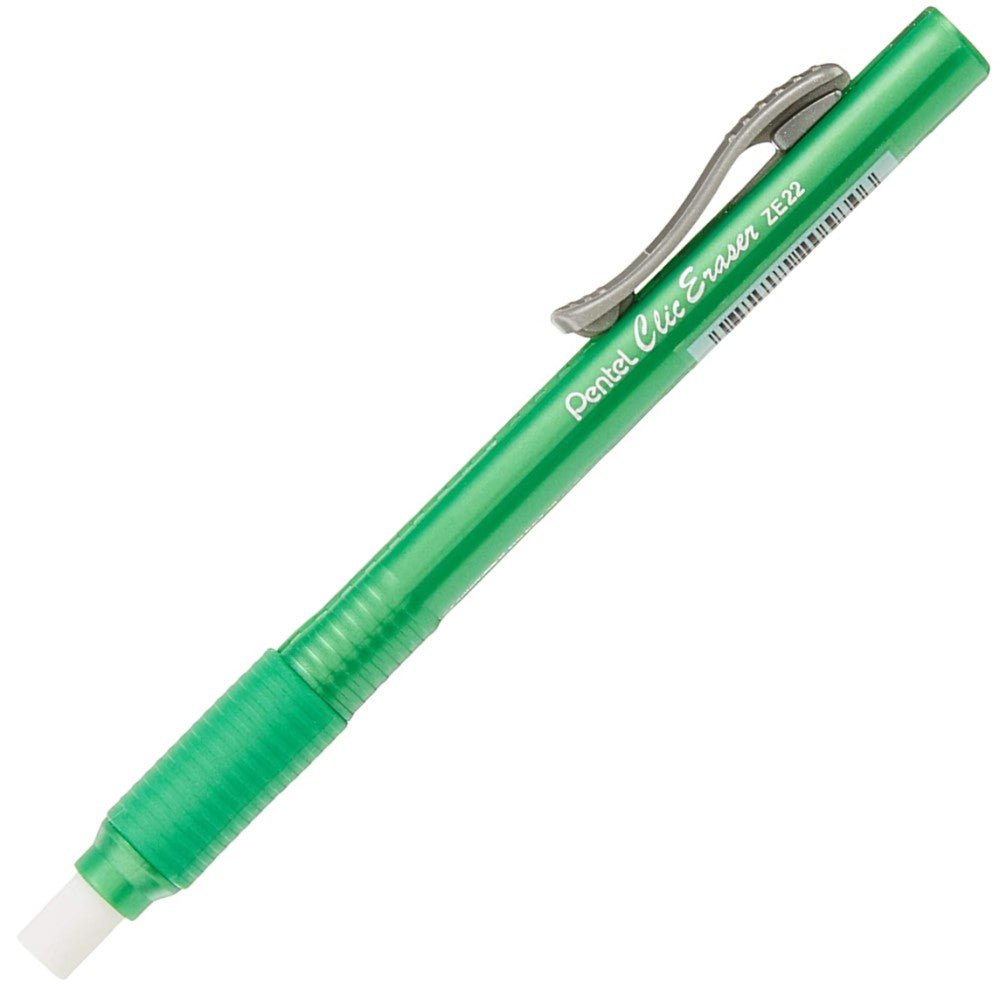 Borrador tipo Lápiz Clic Eraser Grip Verde Claro Pentel® ZE22-K Pieza 72512205846 01