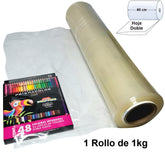 Película Termoencogible pvc Doble 23m aprox. 1kg Transpar.cal100 60cm ancho Proesa® Rollo 01