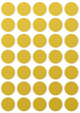 Etiqueta Adhesiva Circulo c/100 o Oro 12mm Lesa® Nº.152 Bolsa 01