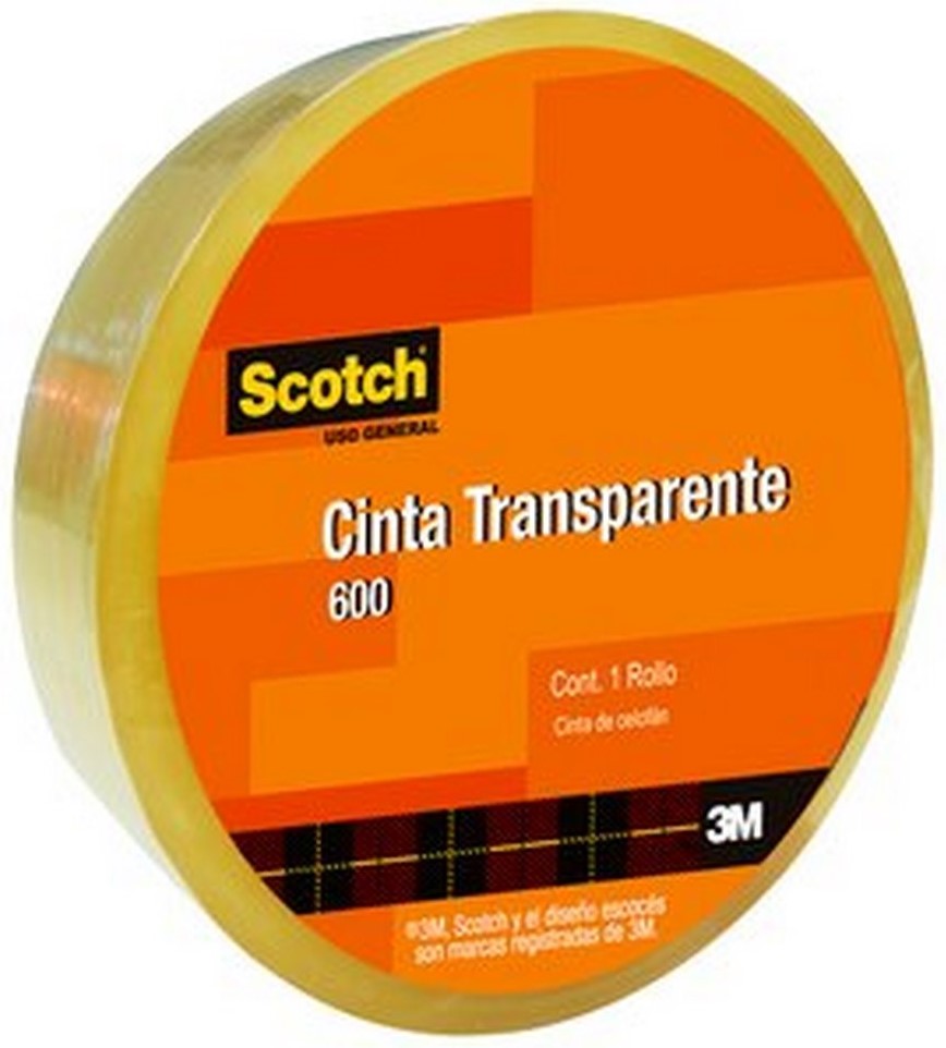 Cinta Adhesiva Celofán #600 Scotch® Transparente 12mm×65m 3M® 7501023102038 Pieza 7501023102038