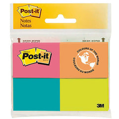 Notas Adhesivas Post-It® 4 Block c/50 hjs 200hj Colores Neón 1.5×2" 3M® 653-4AF Paquete 21200590184