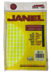 Etiqueta Adhesiva Clásica Fluorescente c/1800 10 ho Amarillo Neón04 #01 9×13mm Janel® c/1800 Bolsa 7