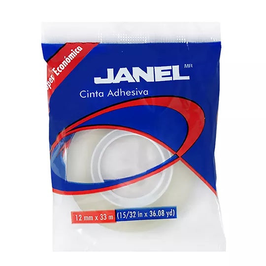 Cinta Adhesiva Empaque #255 Transparente 12mm×33m Janel® Pieza 7501035113541 01